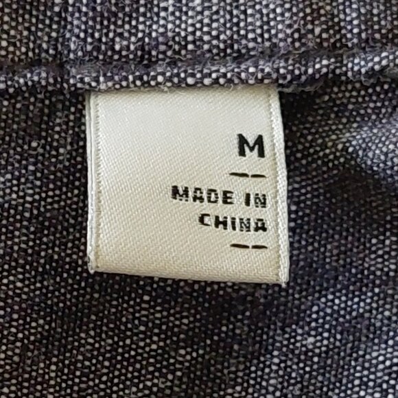 Hawker Rye Slim Stretch Gray Print Short Sleeve Button Down Shirt Men's Size M - Picture 11 of 14